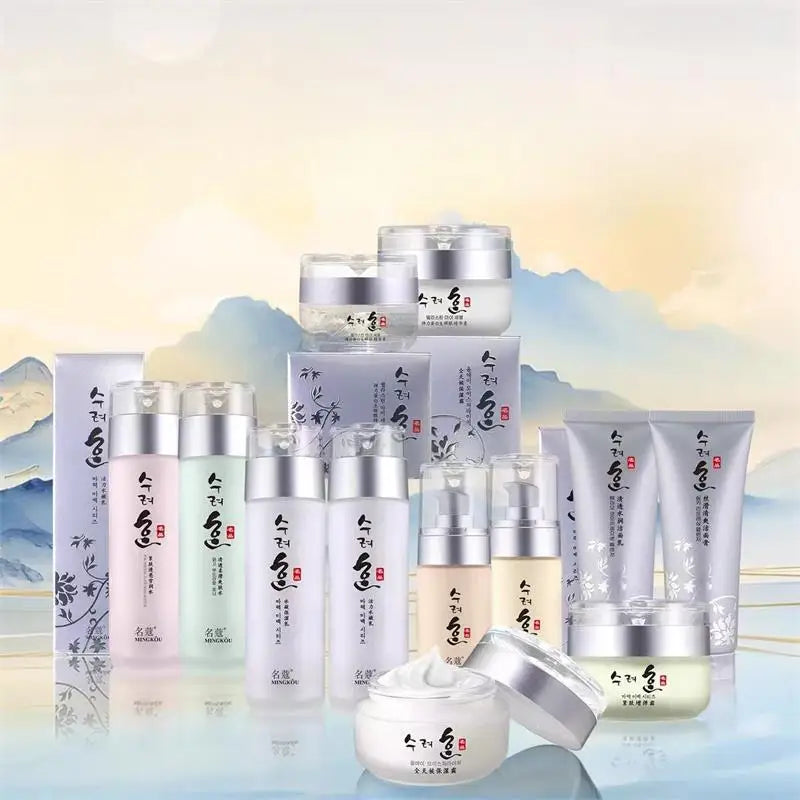 Skincare Series Gentle Cleansing Set New Korean Includes Brightening Firming Essence Water Women Moisturizing Charming Cream