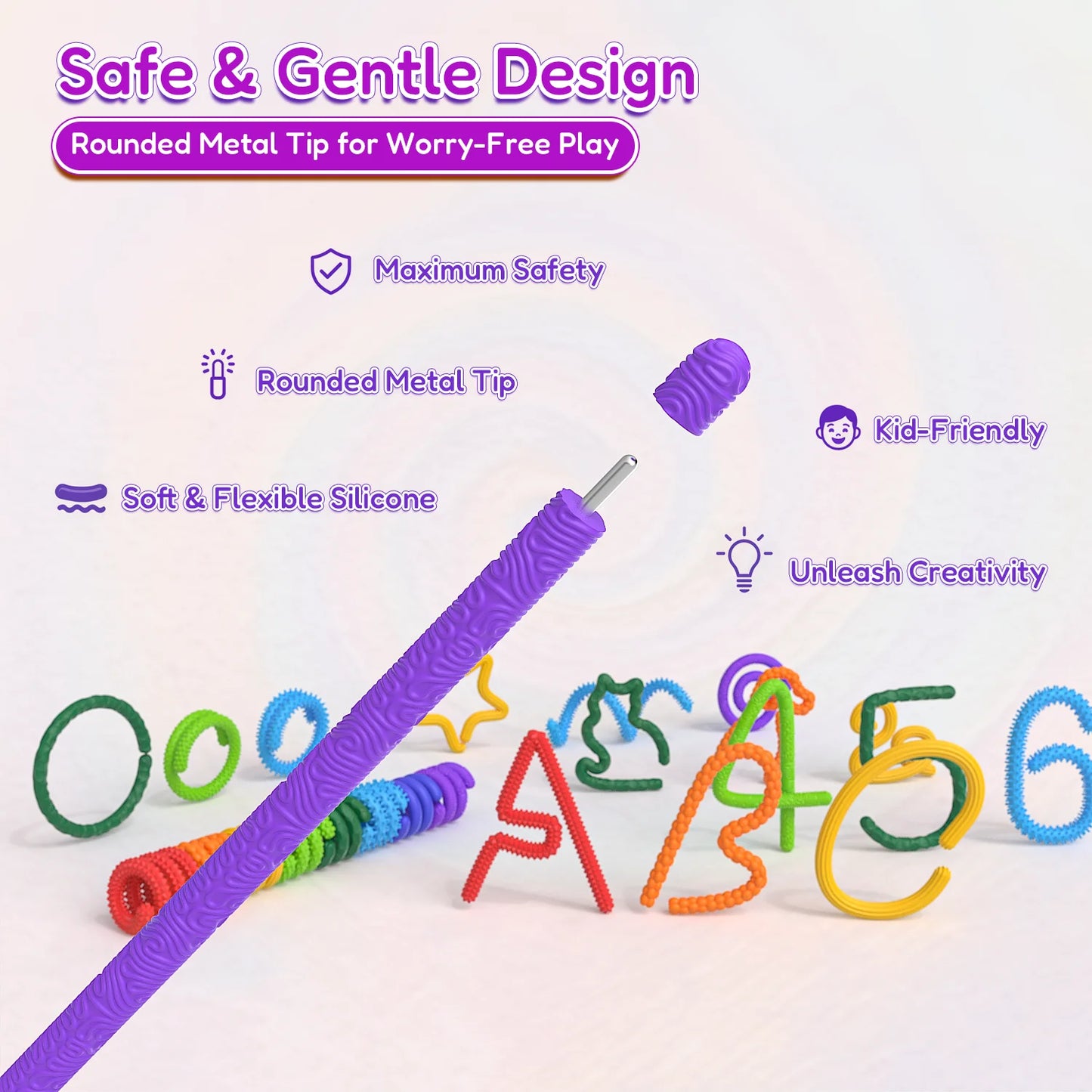 Fidget Toys Sensory Sticks Autism Textured Calming Sensory Toys Classroom Student Anxiety Relief Travel Activity Relaxation Toys
