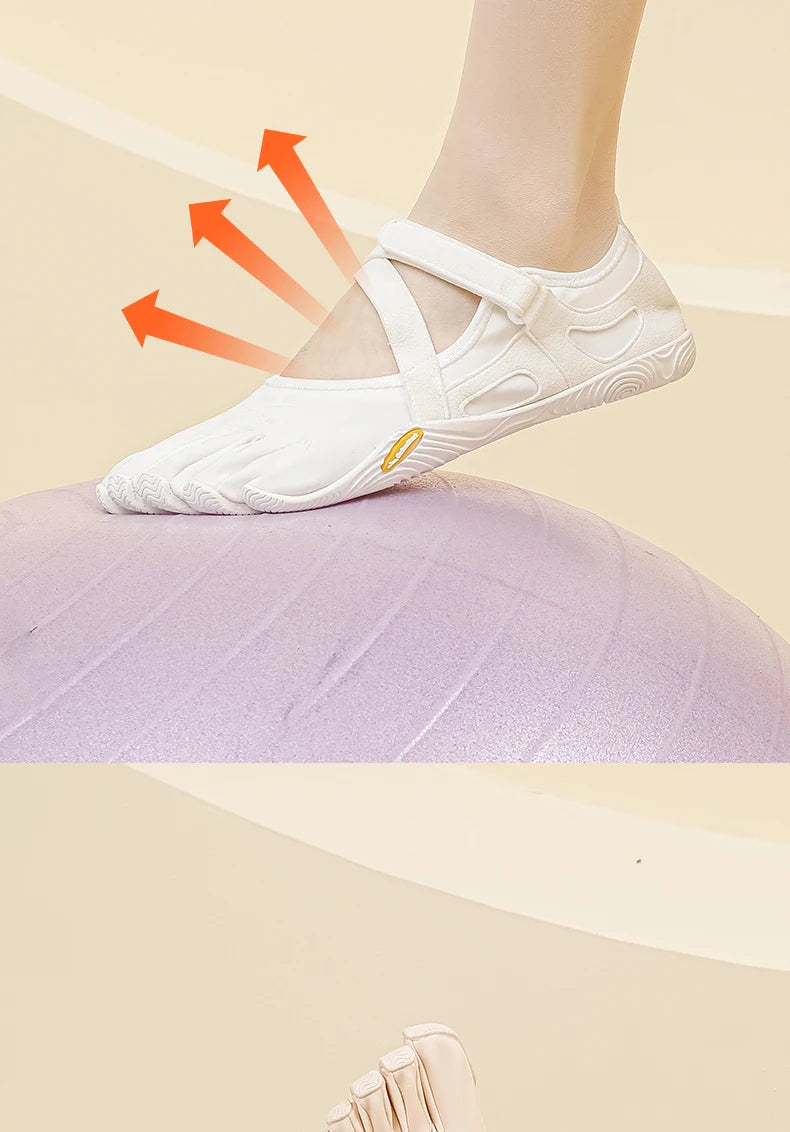 Non-Slip Five Toe Shoes for Women, GallonShark Flexible Barefoot Footwear with Strap for Dance & Gym