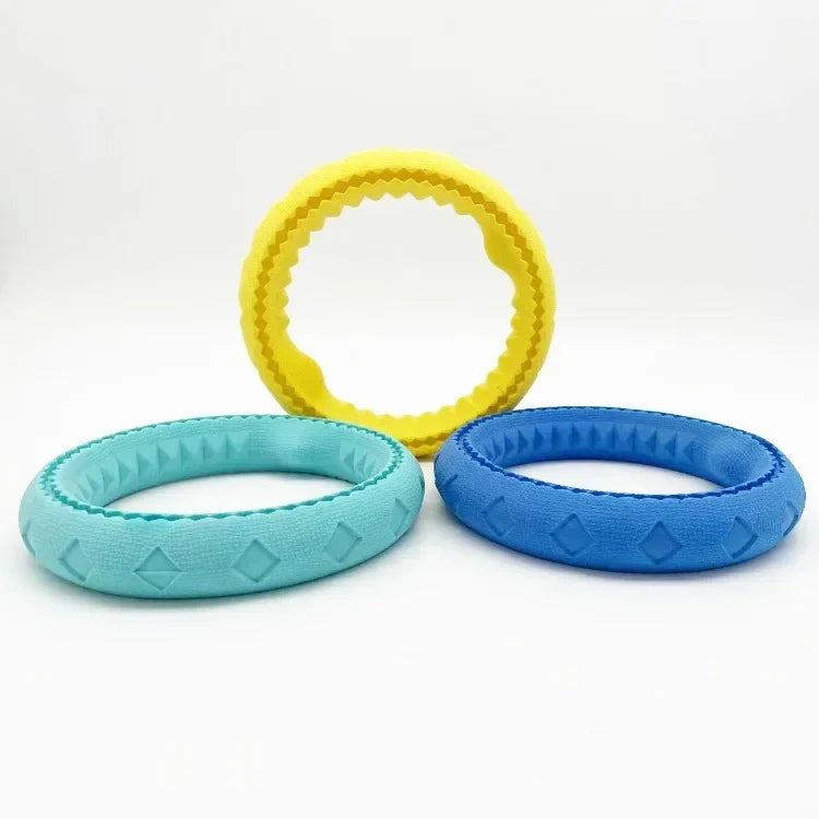 TPR Pet Flying Discs Dog Training Ring Puller Resistant Bite Floating Toy Puppy Outdoor Interactive Game Playing Products Supply