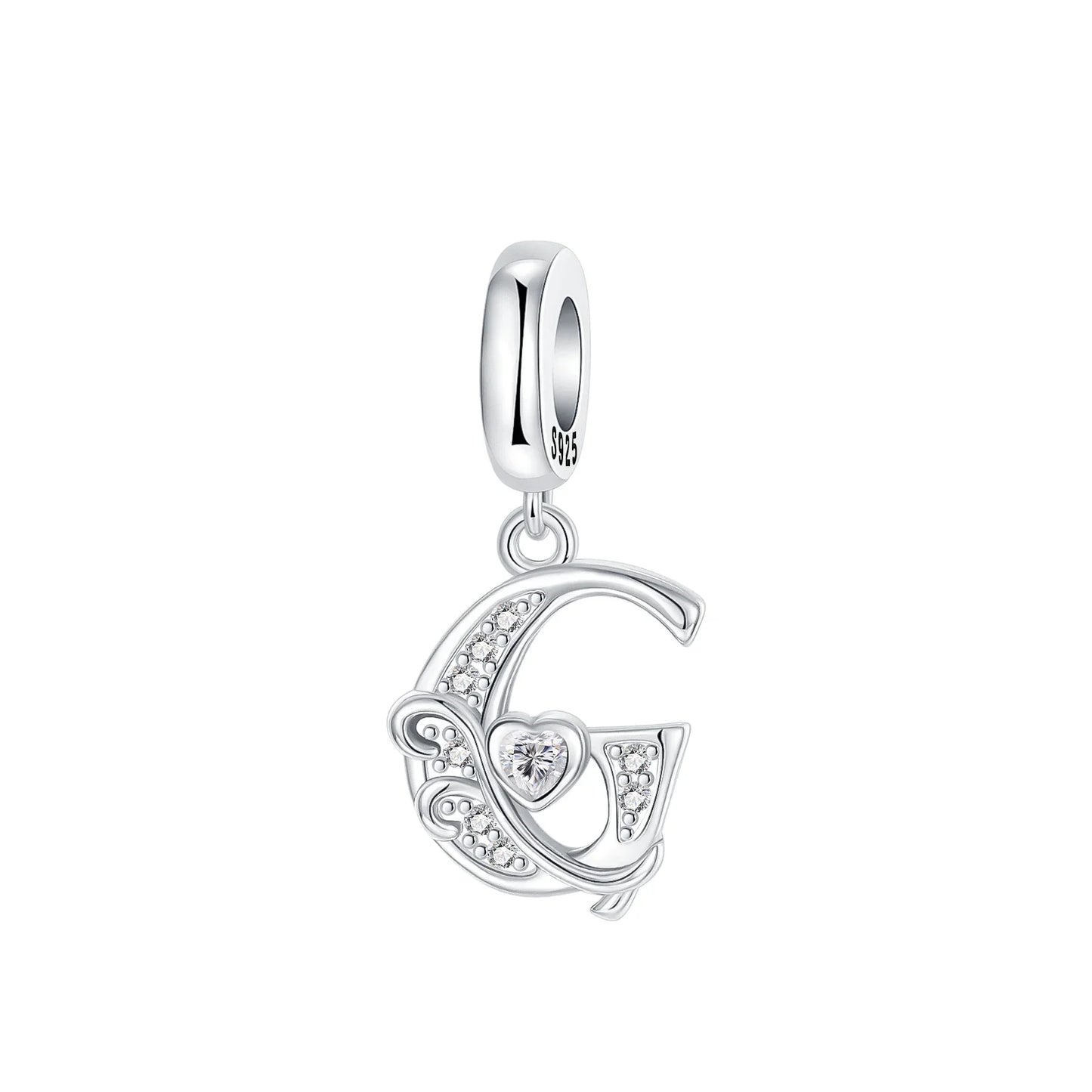 925 Sterling Silver Full series of A-Z letters pendant Charms For Original  Bracelet Charm Necklace Diy Female Jewelry