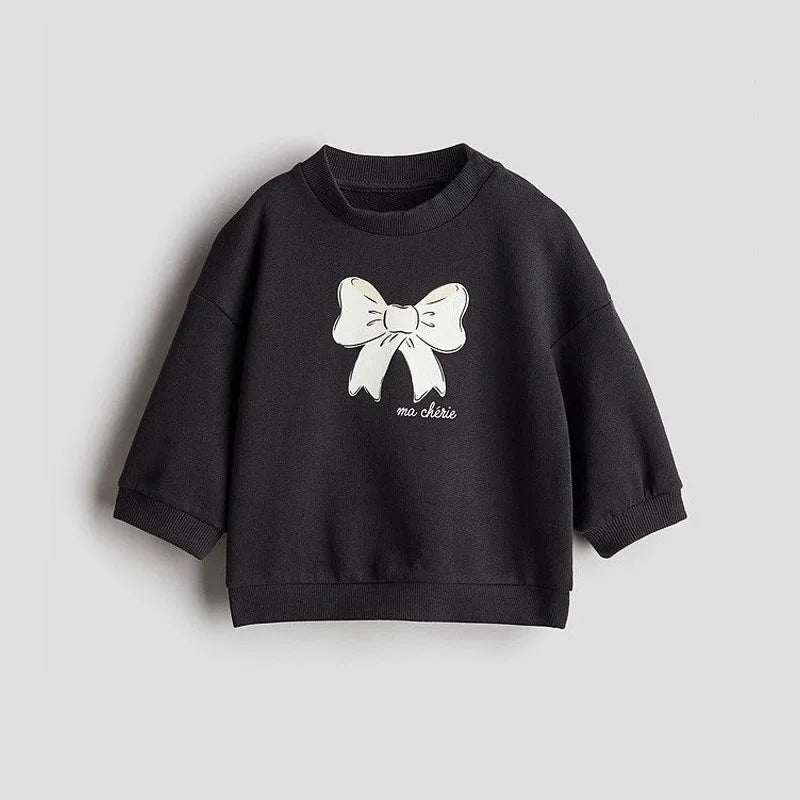 2024 New Spring Autumn Bobo Baby Boys Girls Tops Clothes Cotton Hooded Sweatshirt Kids Casual Sportswear Children's Clothing