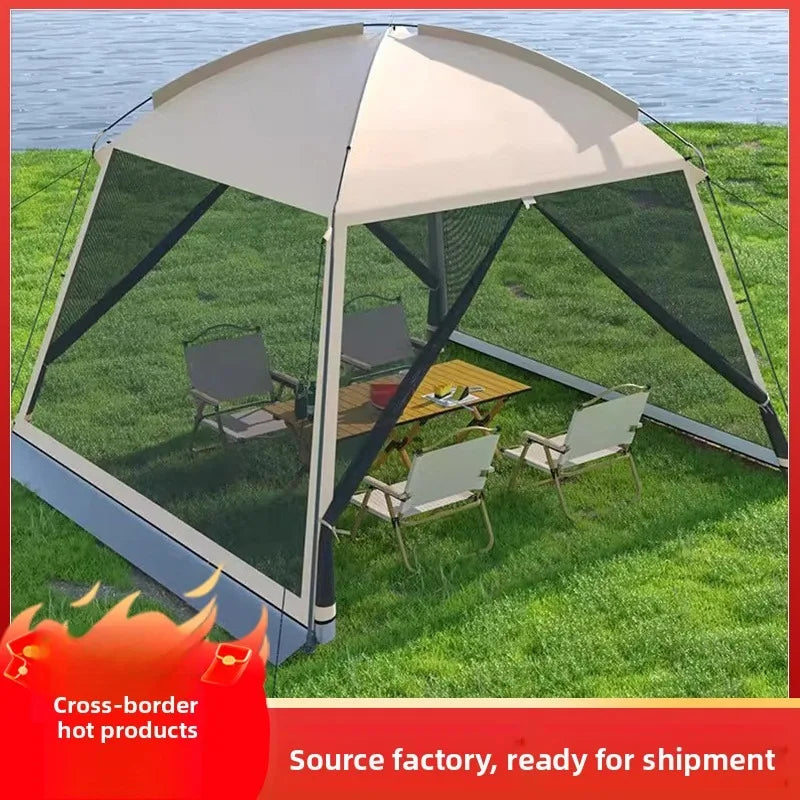 Large Outdoor Tent Canopy Sunshade Screen Gazebo Portable Mosquito Proof Camping Shelter