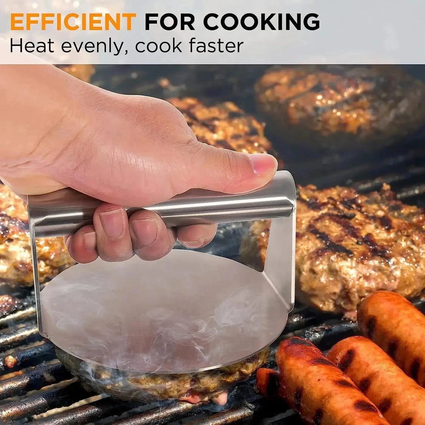 1pc Stainless Steel Hamburger Press - Meat Press for Hamburg/Meat Pie Making, Kitchen Gadgets & Cooking Accessories