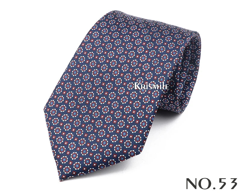 New Design Bohemian Style Necktie For Men Silk Touch Soft Blue Red Yellow Necktie Fit Wedding Party Business Office Accessory