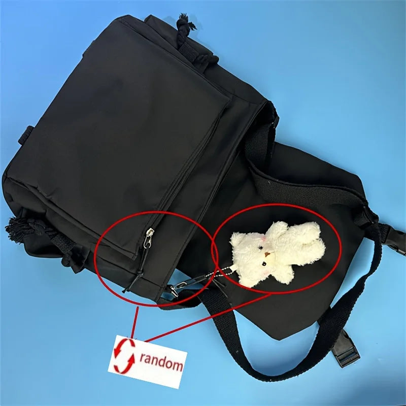 Return To School Nylon Shoulder Bag, Large Capacity Crossbody Bags for Teen Girls Men Harajuku Messenger Bag Student School Bags