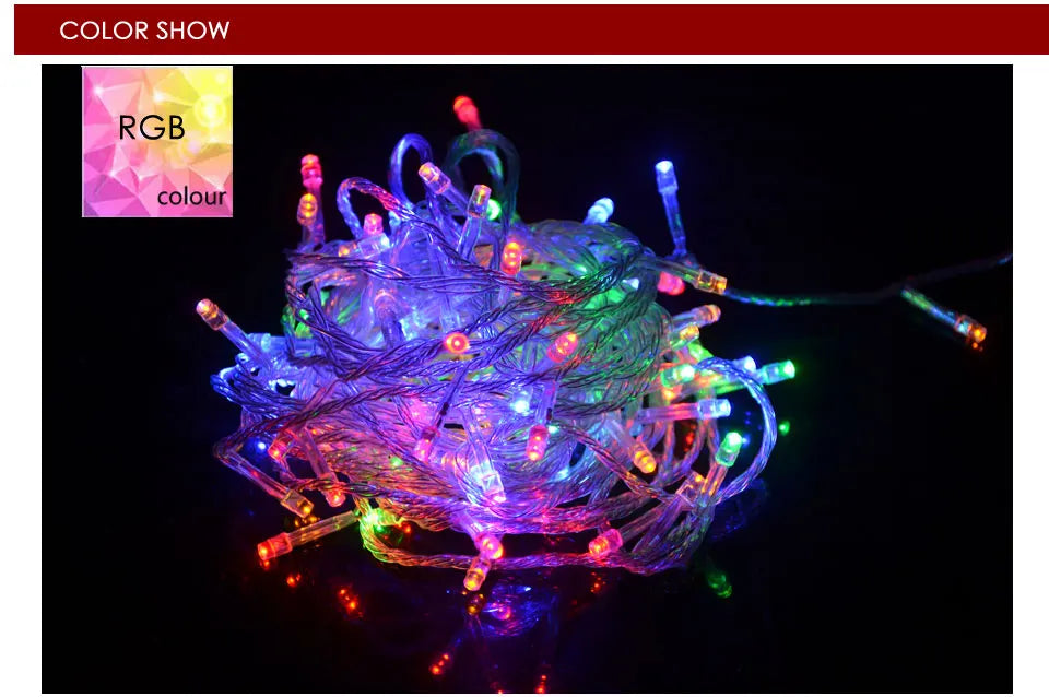 LED Strip 10M 100LEDs Christmas Lights Led Strip Lights Festoon Fairy Lights Garden Light Party Holiday Christmas Decoration