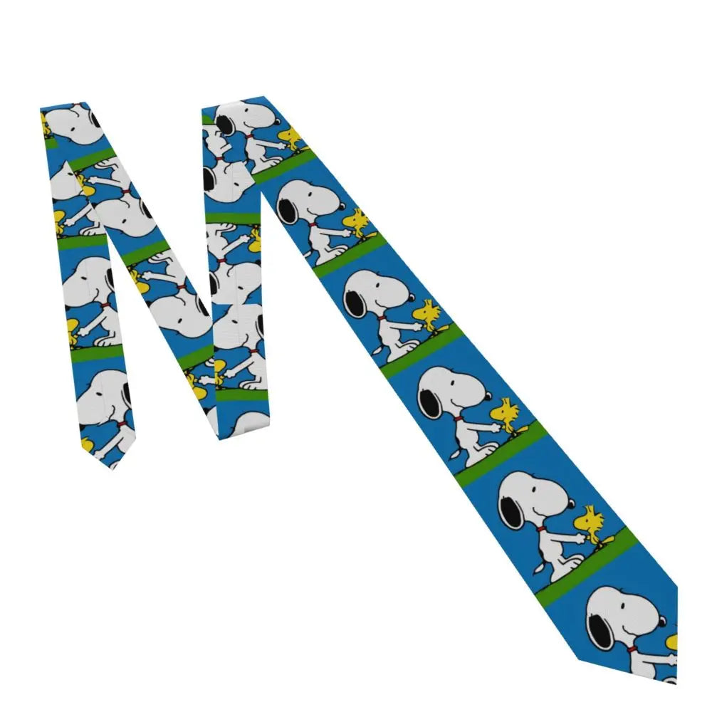 Personalized Fashion S-Snoopys Neckties Men Silk Cartoon Office Neck Tie