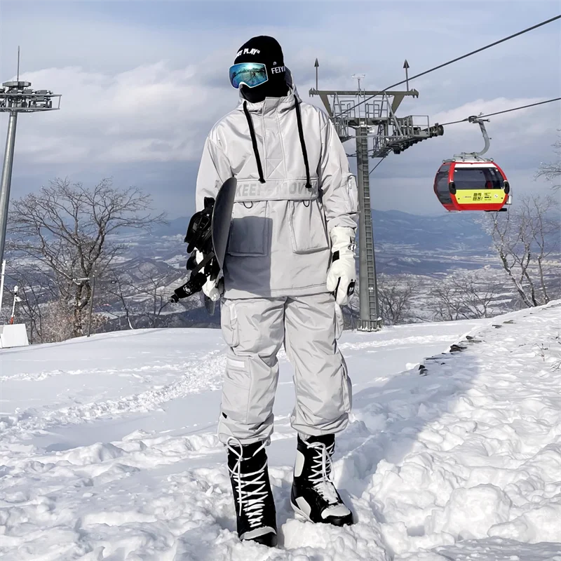 Ski Suit Set for Men and Women Windproof, Waterproof, Warm Jacket and Pants Complete Set of Snowboarding Gear High Quality