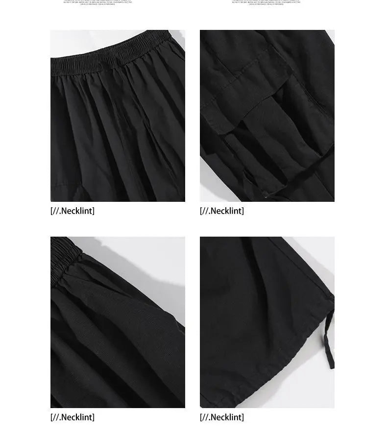 Spring and Autumn High Street Work Men's Thin Straight Wide Legs Fashion Trendy Sports Pants