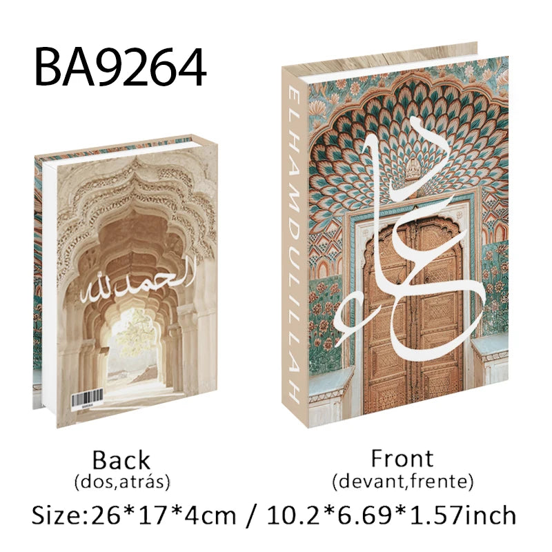 Islamic Fake Book Storage Box Luxury Decorative Books Kaaba Mosque Muslims Moroccan Coffee Table Home Bedroom Ramadan Decor 2026