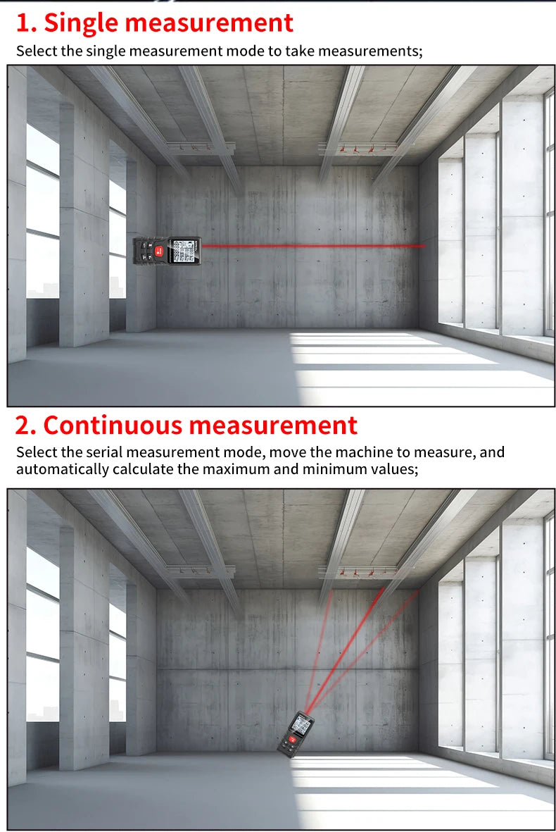 Snakol Laser Distance Meter 50m 70m 100m 120m Rangefinder Profesional Range Finder Digital Tape Measure Ruler Test Tools