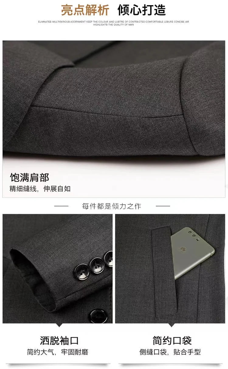 2025 New Wool Trench Coat in The Long High-end Handsome Men Lapel Large Size Spring and Autumn Old Dad Business Coat  M-4XL