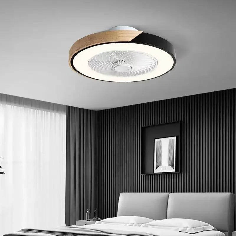 LED Fan Light Ceiling Lamp Household Modern Simple Bedroom Restaurant Invisible Ceiling Fan Light Living Dining Table Room Decor