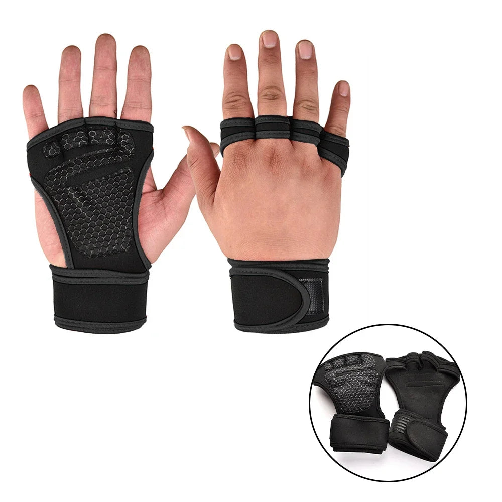 Fitness Men Women Gloves Gym Weightlifting Half Finger Wrist-Protecting Gloves Training Dumbbells Anti-Callus Anti Slip Gloves