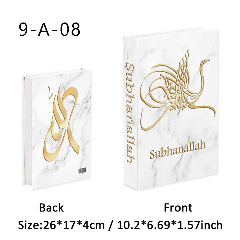 Islamic Fake Book Storage Box Luxury Decorative Books Kaaba Mosque Muslims Moroccan Coffee Table Home Bedroom Ramadan Decor 2026