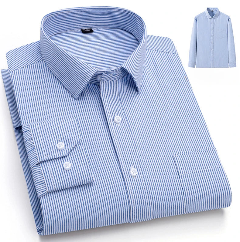 New in shirt elegants cotton long-sleeve shirts for men slim fit Casual plain shirt plaid designer tops soft houndstooth clothes