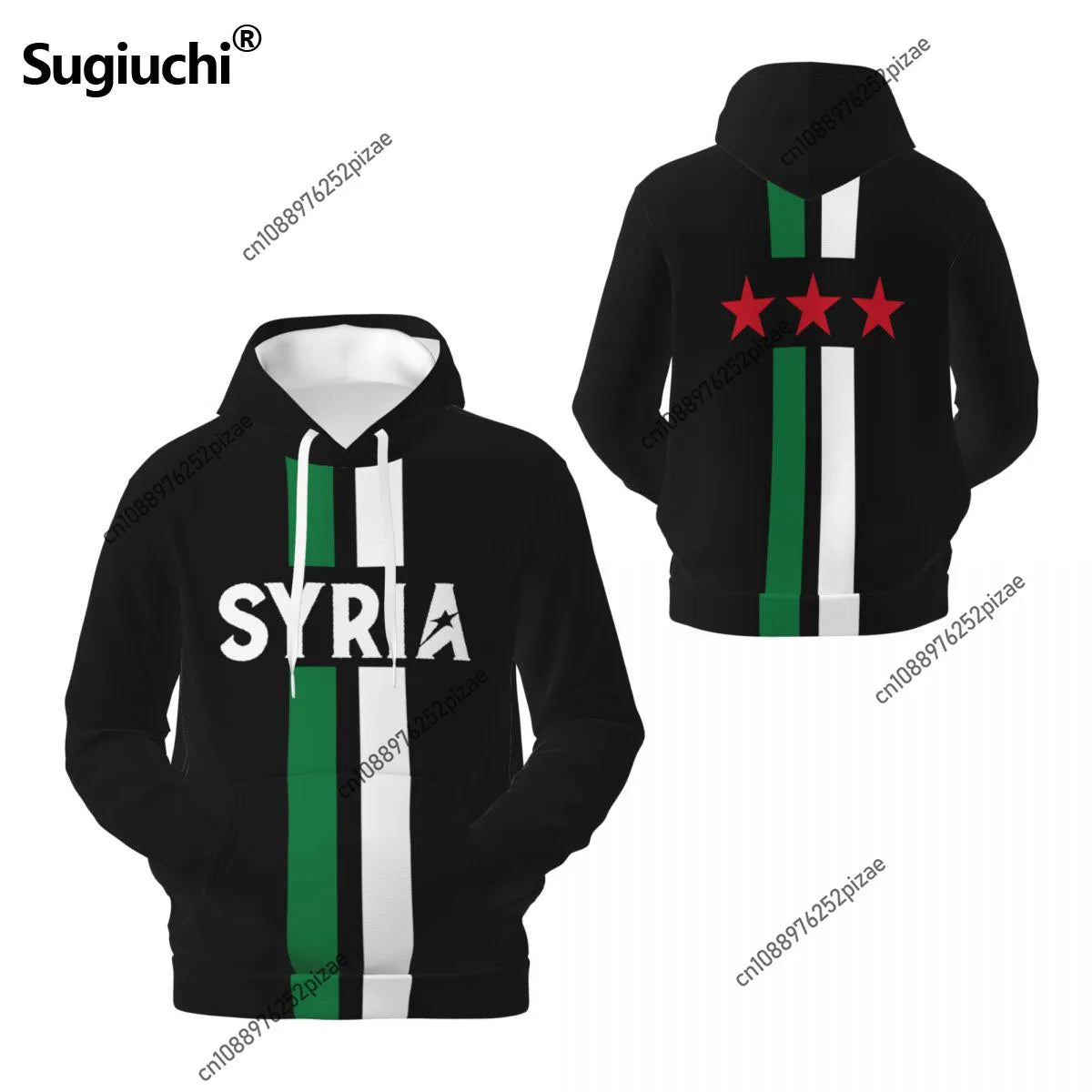 2025 Syria 1932-1958 3D Fleece Hoodie Polyester Warm With Pocket Super Soft Men Women Sweatshirt Unisex Pullover Hoodies
