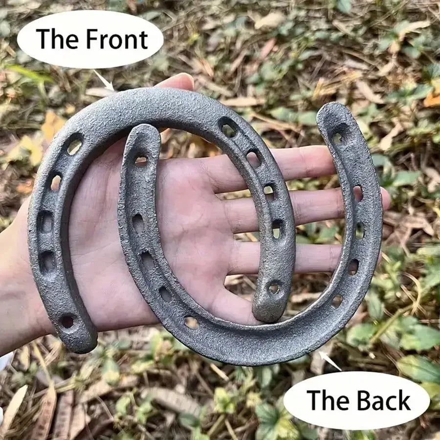 Set of 4 Cast Iron Horseshoes  Hoof Care Excellent Grip and Stability Features Resistant to Wear and Tear for Long - Term Use