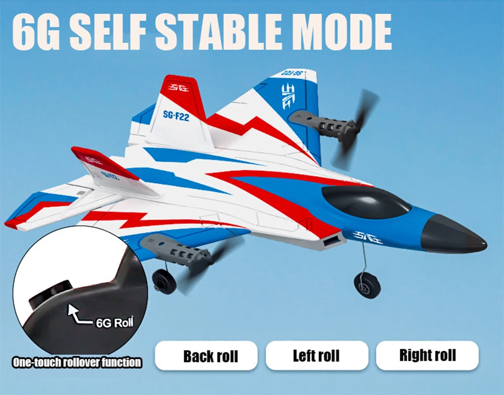RC Plane F22 Stunts Plane 2.4G Radio Control Glider Remote Control 3D Plane Glider Airplane EPP Foam Boys Toys for Children