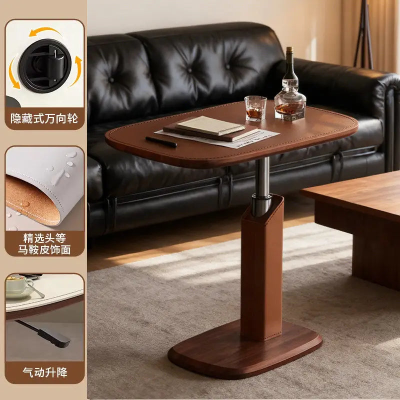 Fixed rotating lift, living room corner sofa coffee table office bedside table mobile air pressure computer table smallsidetable