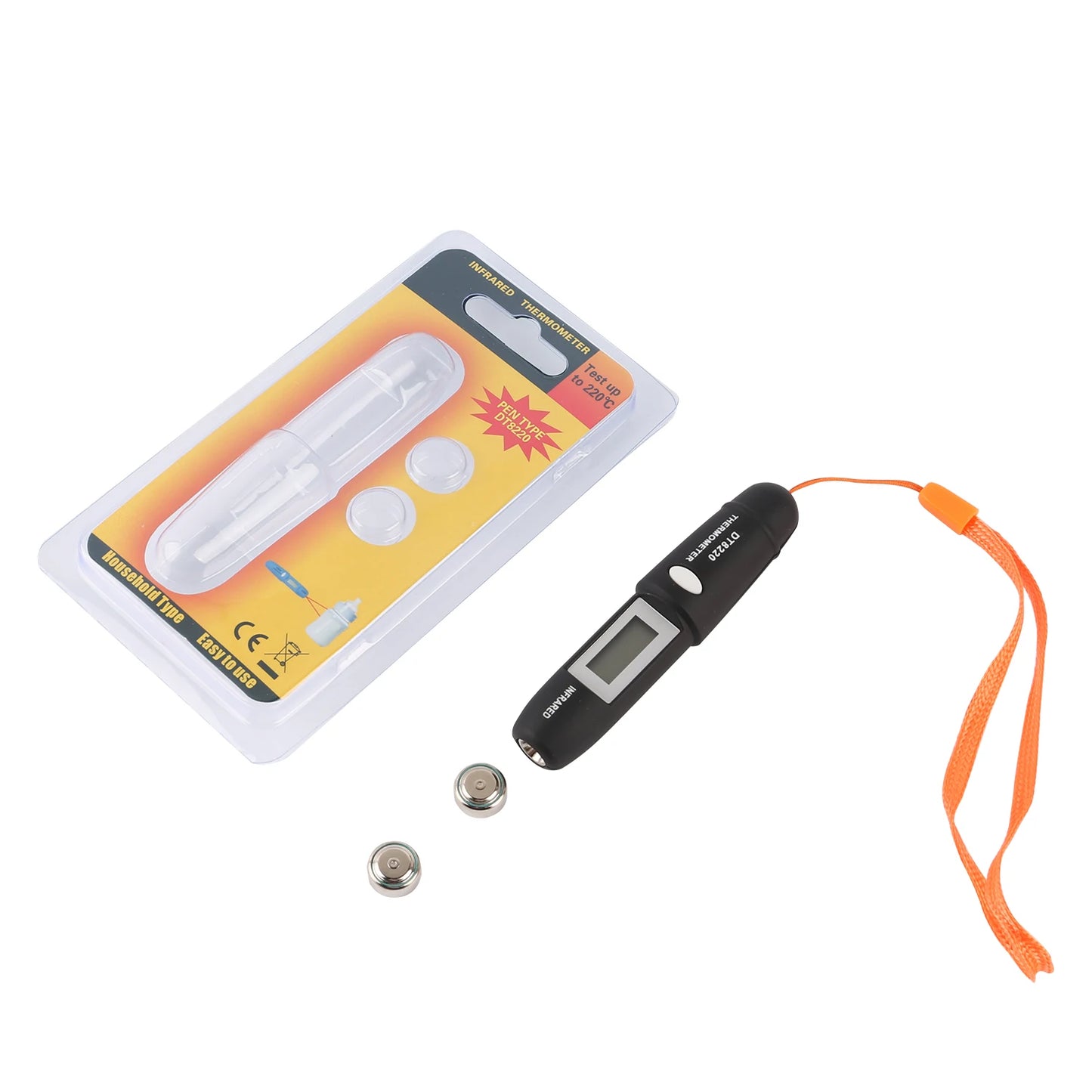 Mini Infrared Thermometer Pen Type Non-contact Pyrometer -50~220℃ Laser Temperature Sensor LCD outdoor Home Digital Thermometer