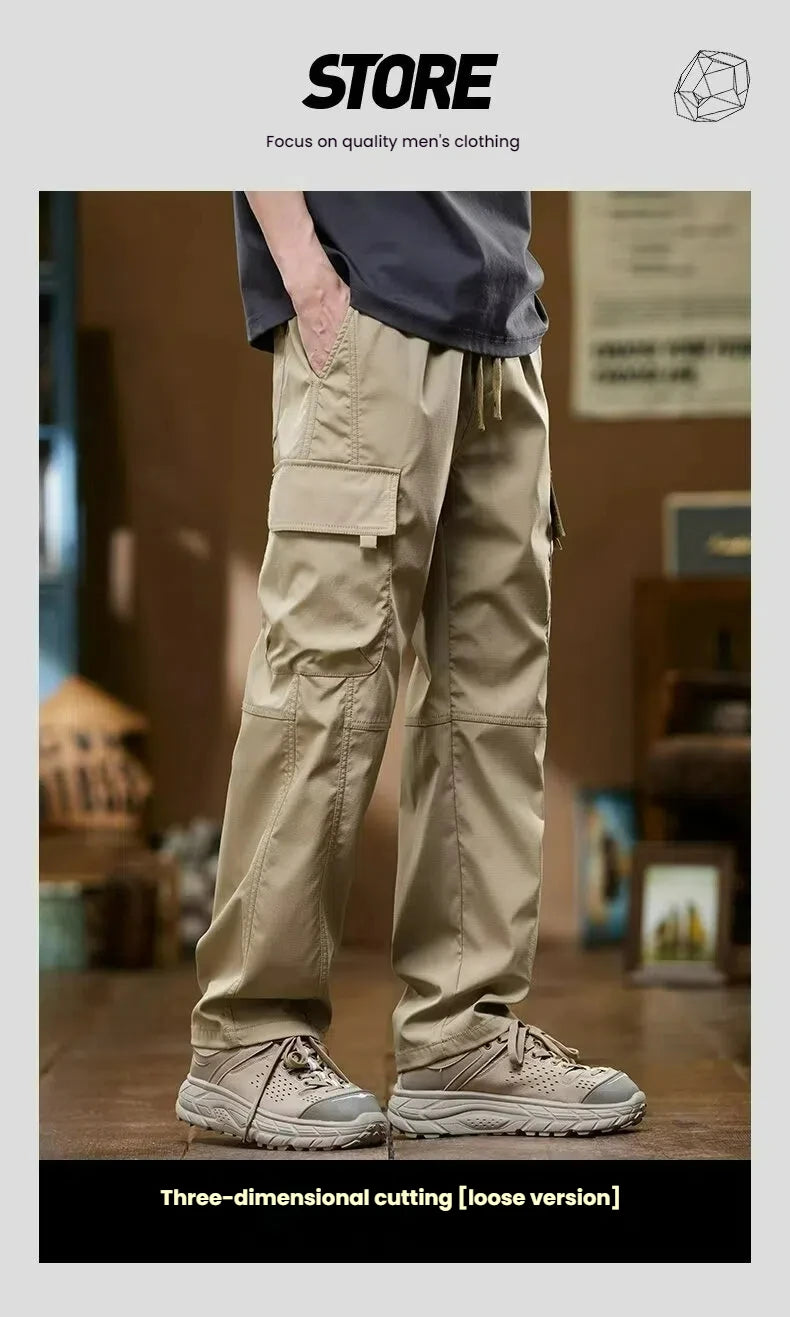 Working pants for men's new loose straight trousers for work wear-resistant and dirty American charge casual pants