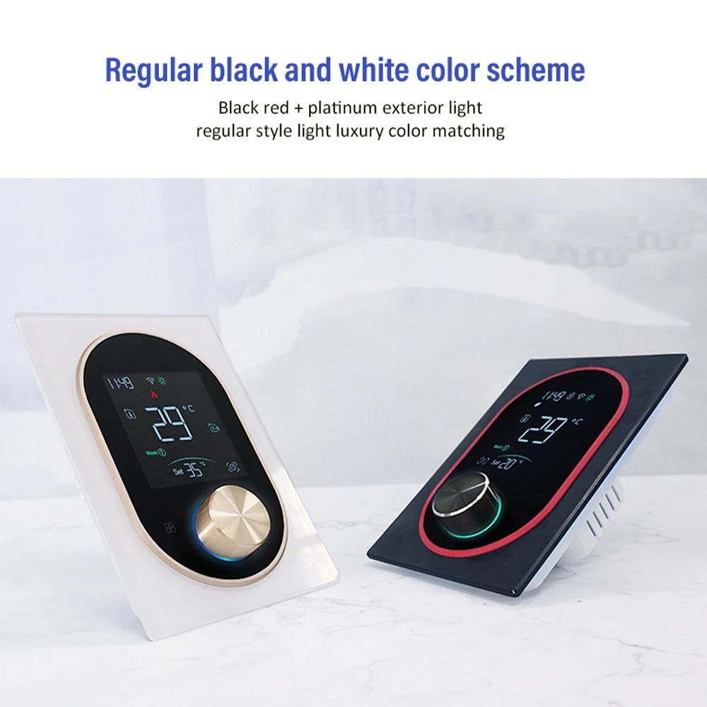 Smart Thermostat for House Water Electric Heating Water Gas Boiler AC thermostat with VA Digital Touch Screen Adjustable Knob