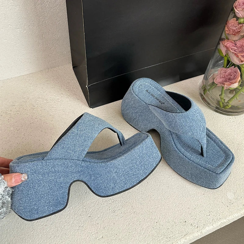 Pumps Flip Flops Slippers Shoes For Ladies New 2026 Female Footwear Platform Wedges Women Slippers Fashion Slides Heels  Shoes