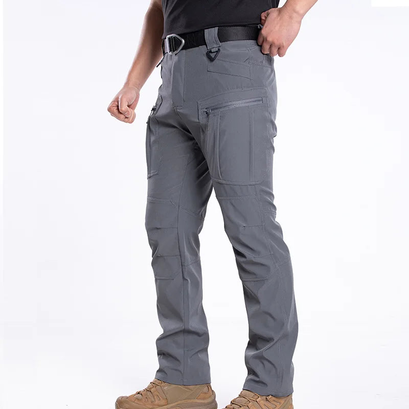 Men's Spring Autumn Tactical Pants Multi Pocket Outdoor Combat Trousers EU Size Waterproof Cargo Travel Sports Military Pants