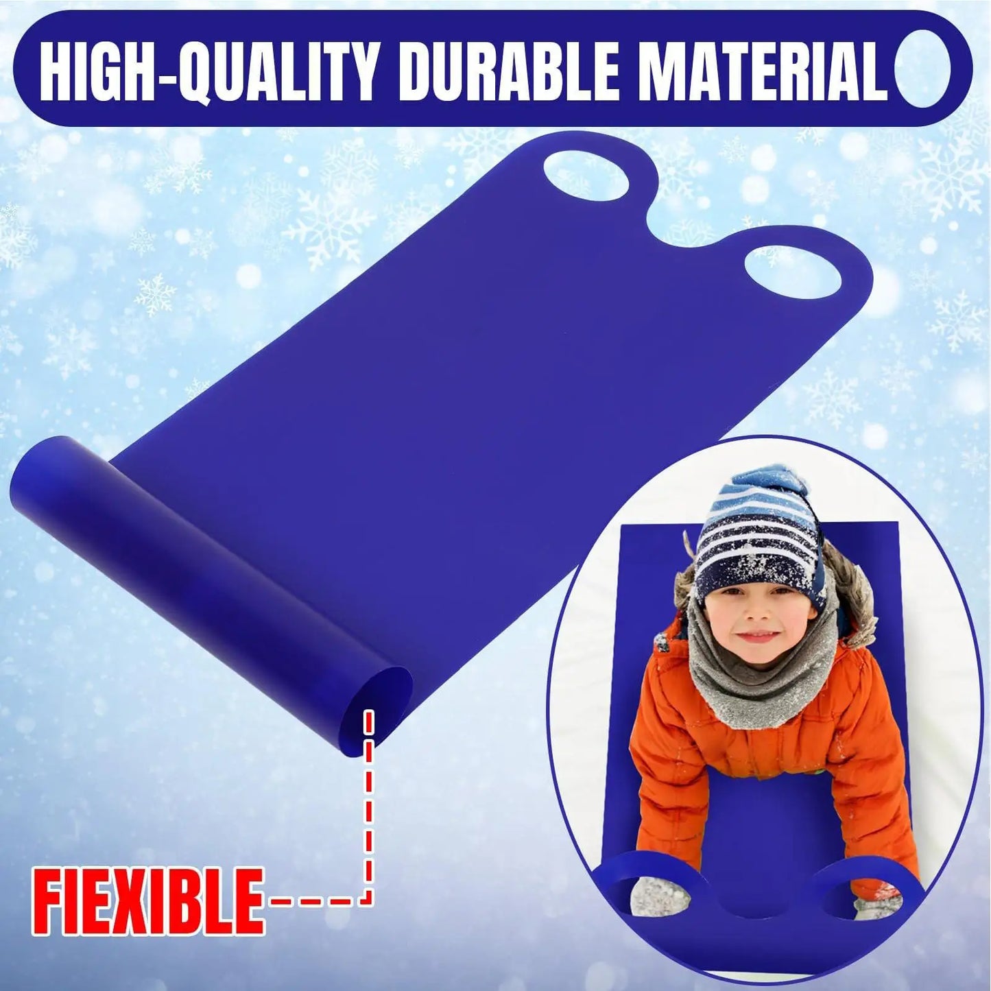 Roll Up Sled For Kids High Speed Snow Sled Lightweight For Beach Grass Sand Sliding Portable Winter Snow Sled Outdoor Activities