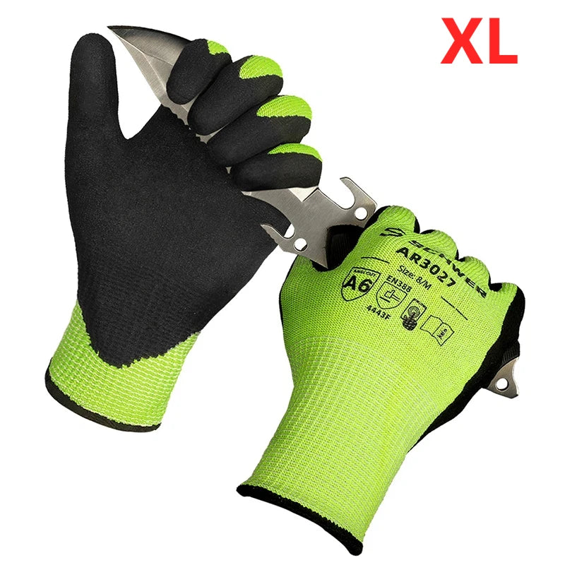 Steel-Wired A6 Gloves Provides anti-cut and anti-stab feature; Non-Slip and Resistant to Wear