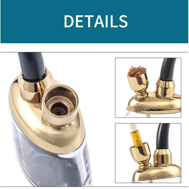 Healthy Smoking Pipes Portable Glass Hookah ShiSha Tobacco Water Filter Smoking Accessories
