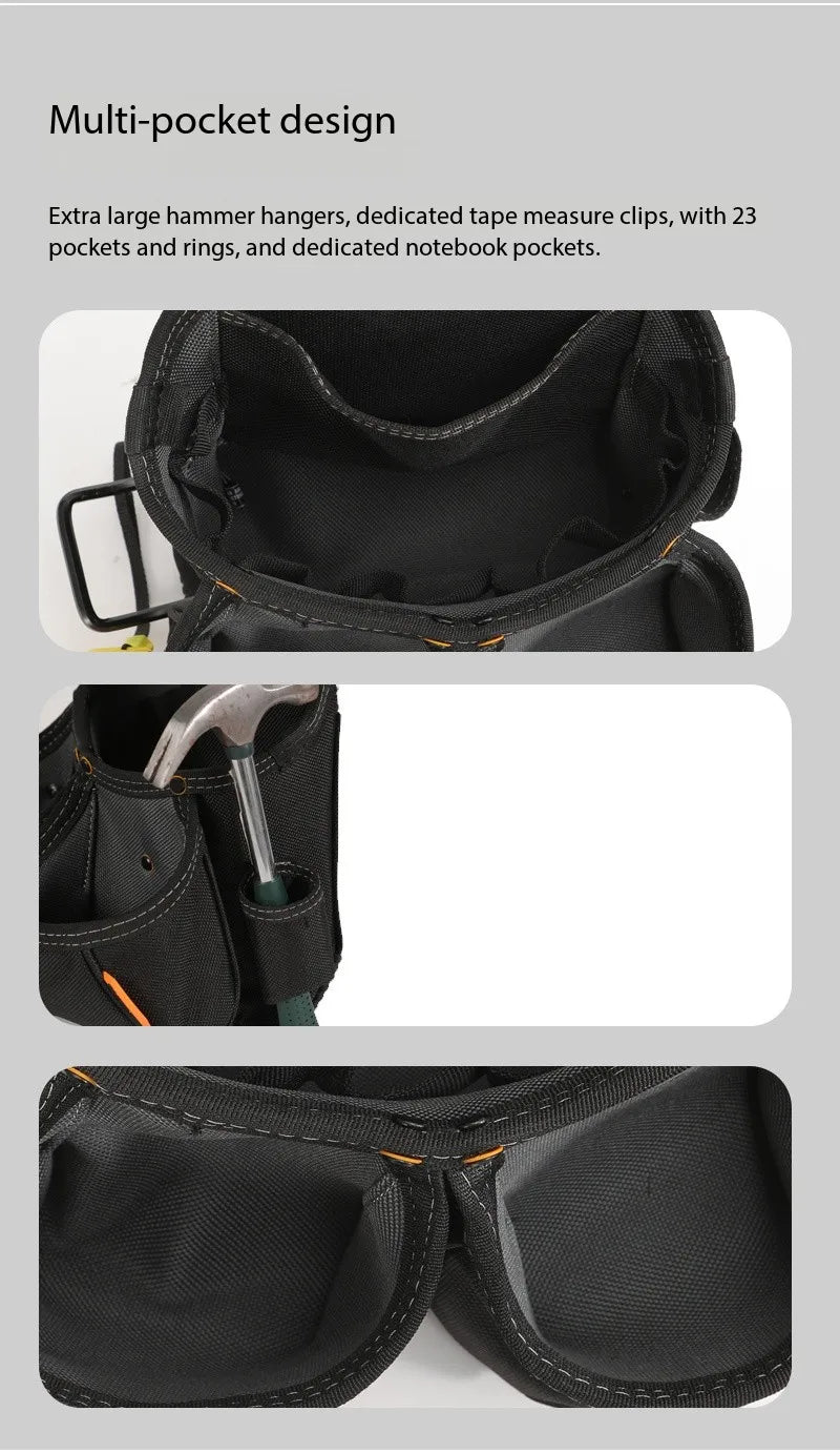 TOOLSTACK TSK-02 Framer Pouch Double -Pocket Multifunctional Tool Waist Bag Durable Bags Carpenters Pouch Tools Package Bag Work