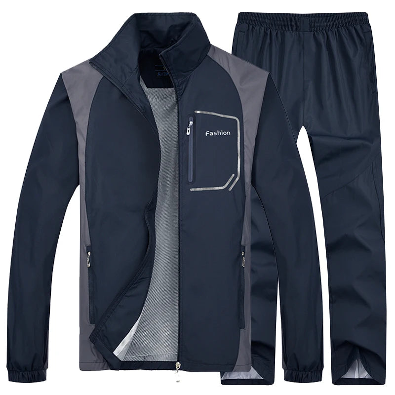 Men's Sweatsuit Tracksuit 2 Piece Jacket+Sweat pants Outfit Long Sleeve Jogging Running Athletic Basketball Sports Suit Sets