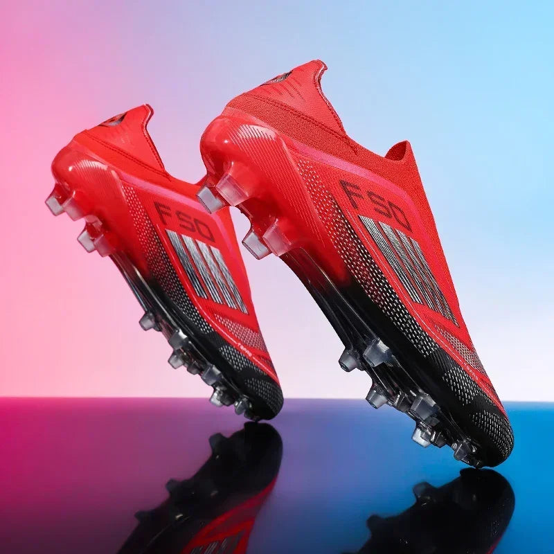 Men Football Boots Training Soccer Shoes Drop Shipping Match Sport Cleats Indoor Sneakers FG Ultralight Long Spikes Breathable