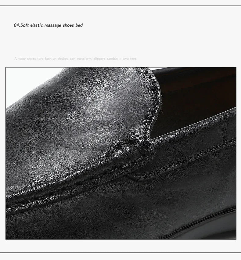 Genuine Leather Men Casual Shoes Luxury Brand Comfortable Man Loafers Italian Moccasins Breathable Slip on Men Driving Shoes