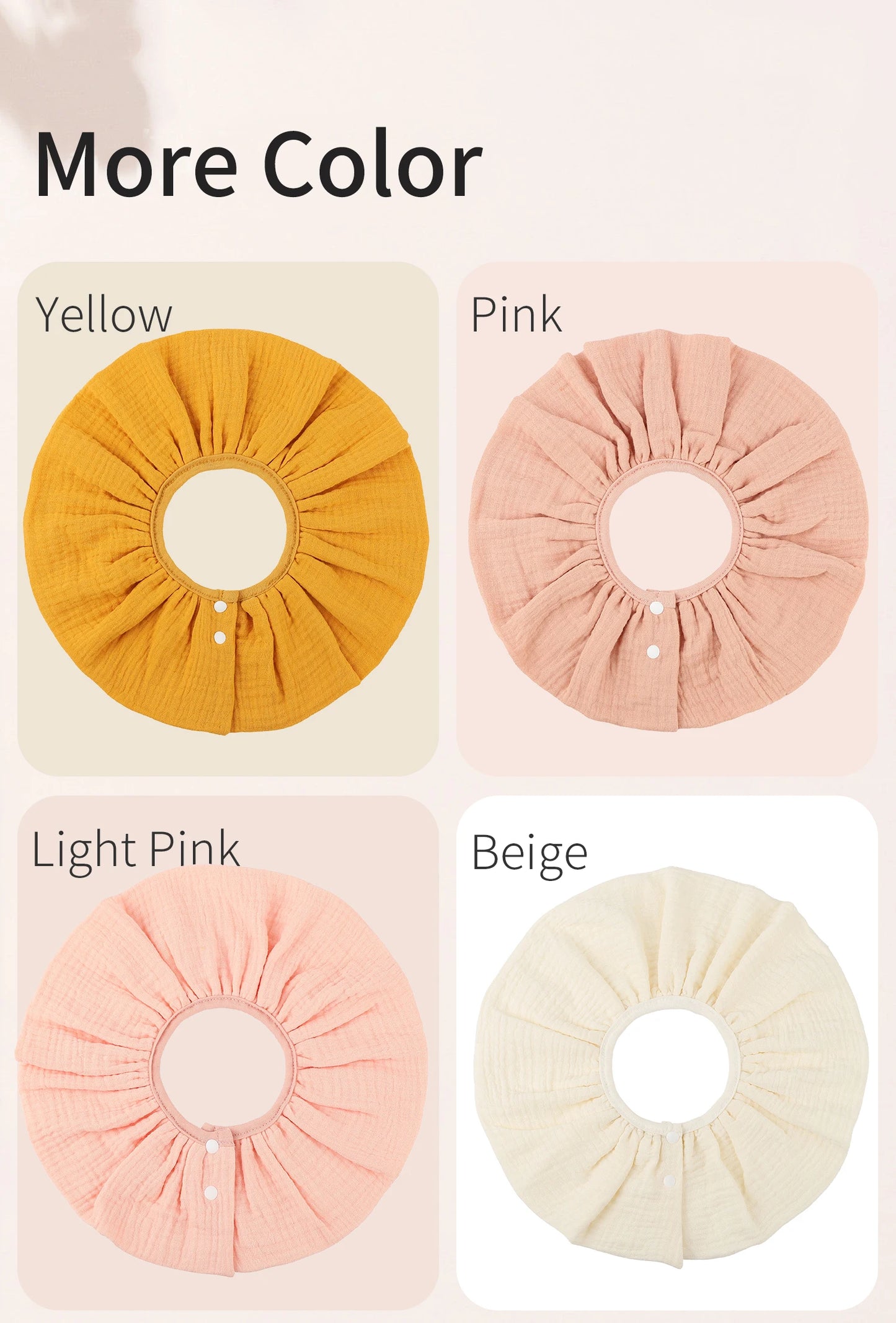 INSULAR Baby Bibs 100% Cotton Newborn Burp Cloths Skin-friendly Absorbent Infant Towel Breathable 360 Degree Gauze 4 Layer 0-1Y