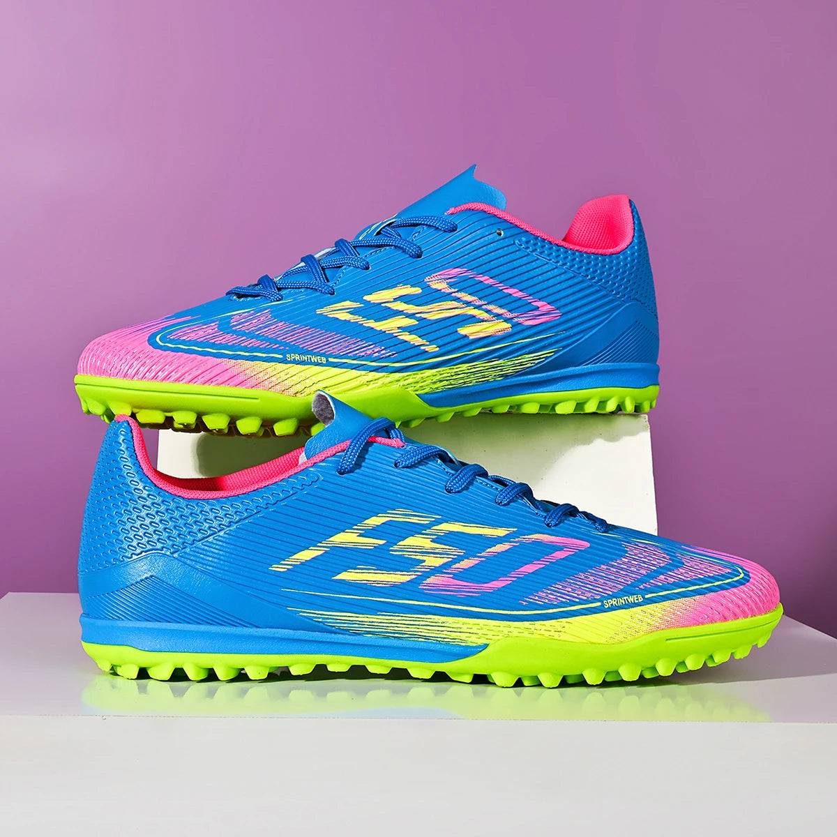 Sport Essential TF Turf Football Shoes Integrated PU Fabric Rubber Sole Anti-slip Wearable Unisex Casual Football Shoes