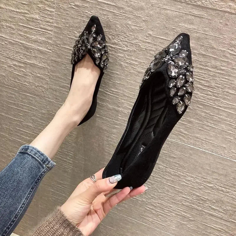 Flat Pointed Toe Woman Footwear Shoes For Women Daily Routine Comfortable Offer Shoe 39 High Quality With Original New In On A