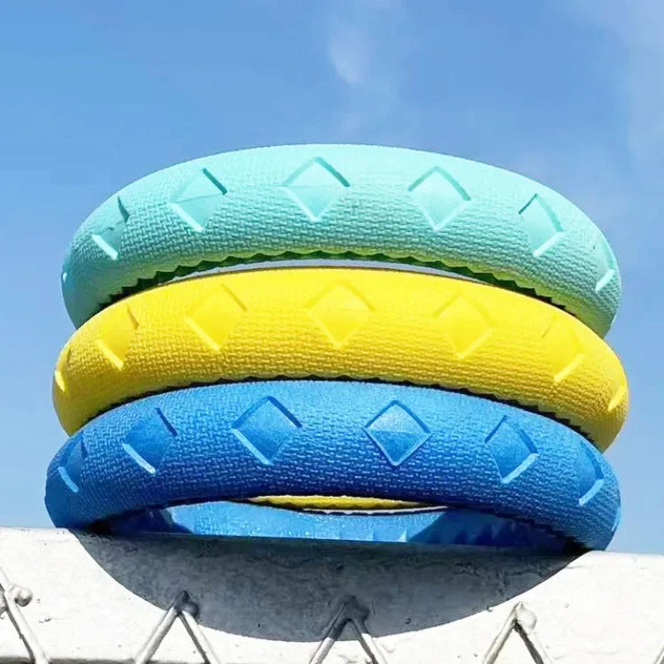 TPR Pet Flying Discs Dog Training Ring Puller Resistant Bite Floating Toy Puppy Outdoor Interactive Game Playing Products Supply