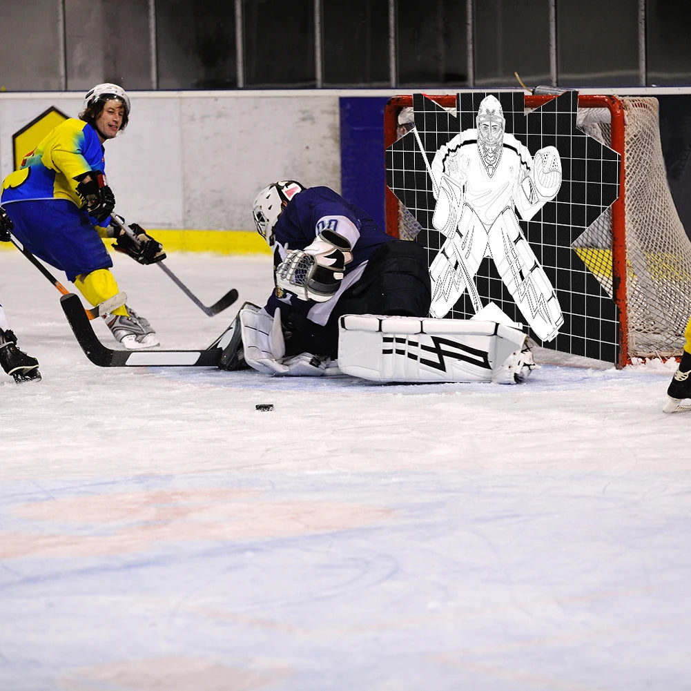 Hockey Goal Practice Target Street Hockey Net Goalie Target Hockey Training Aid for Practicing Accuracy Ice Hockey Equipment