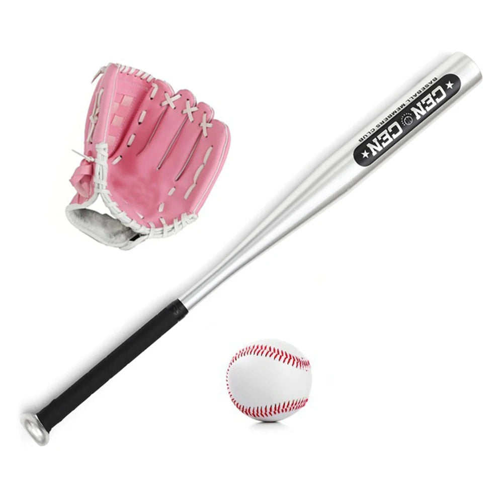 Baseball Balls Set Baseball Bat+Baseball+Baseball Gloves 25in Aluminum Alloy Baseball Bat 10.5in PVC Baseball Glove Baseball Kit