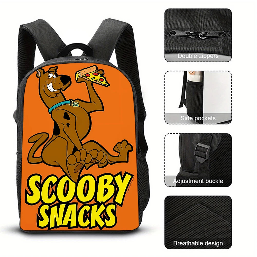 Cartoon Scoobys Doo School Bags for Boys Girls Child Scooby-Doo School Bag16 Inch Light Weight & Durable Kids Mochila Backpack