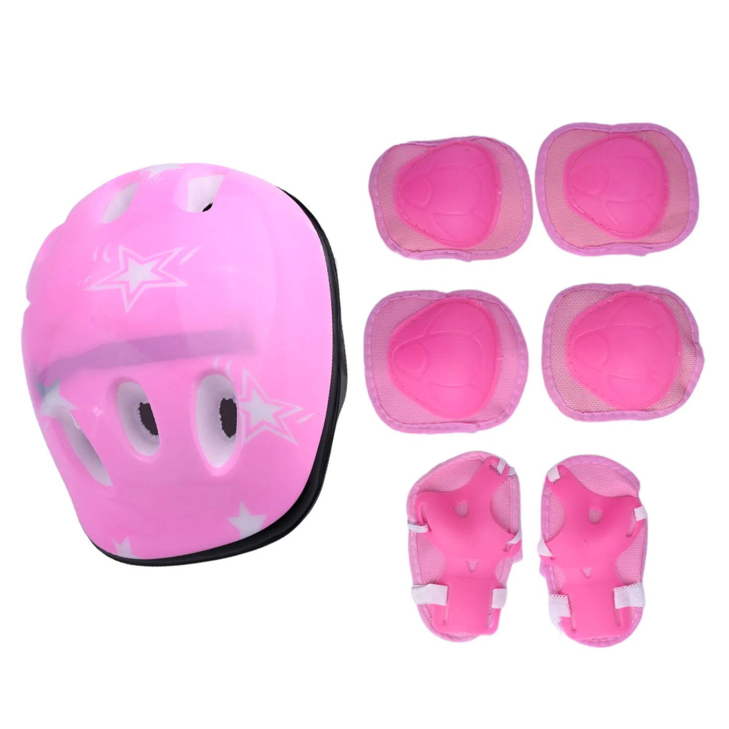 7PCS Children's Skating Protection Equipment Set 1 Helmet + 2 Knee Pads + 2 Elbow Pads + 2 Hand Pad Skating Equipment Protection