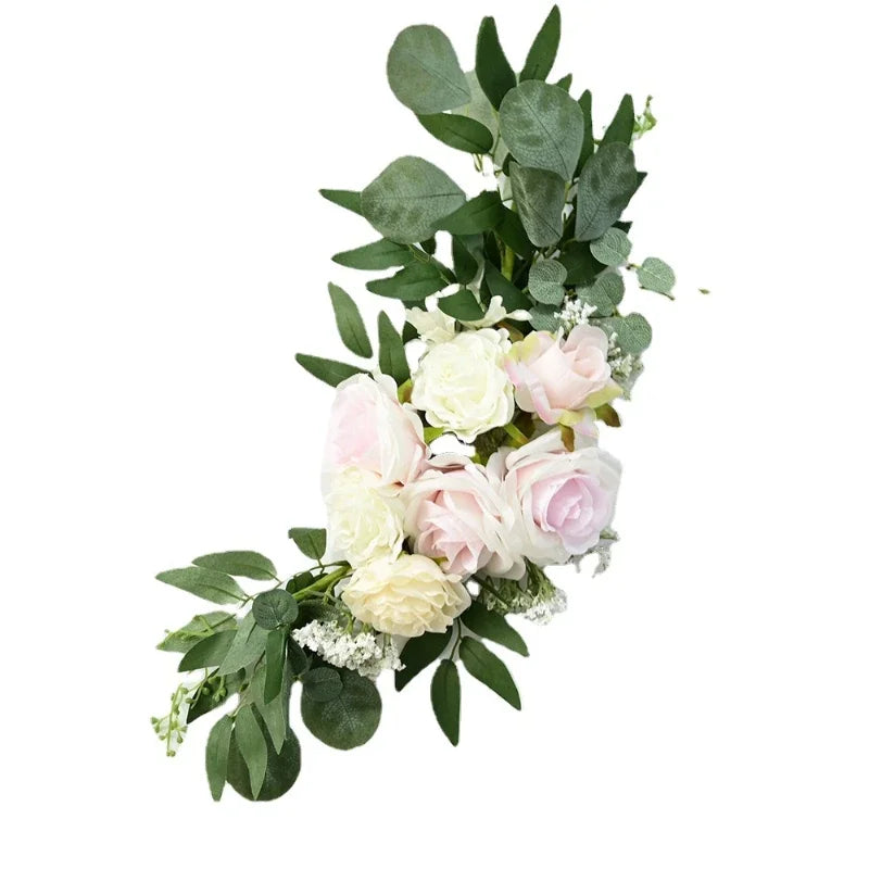 75CM Artificial Floral Arrangement Wedding Welcome Sign Water Sign Flower Activity Venue Sign Photography Props Decoration