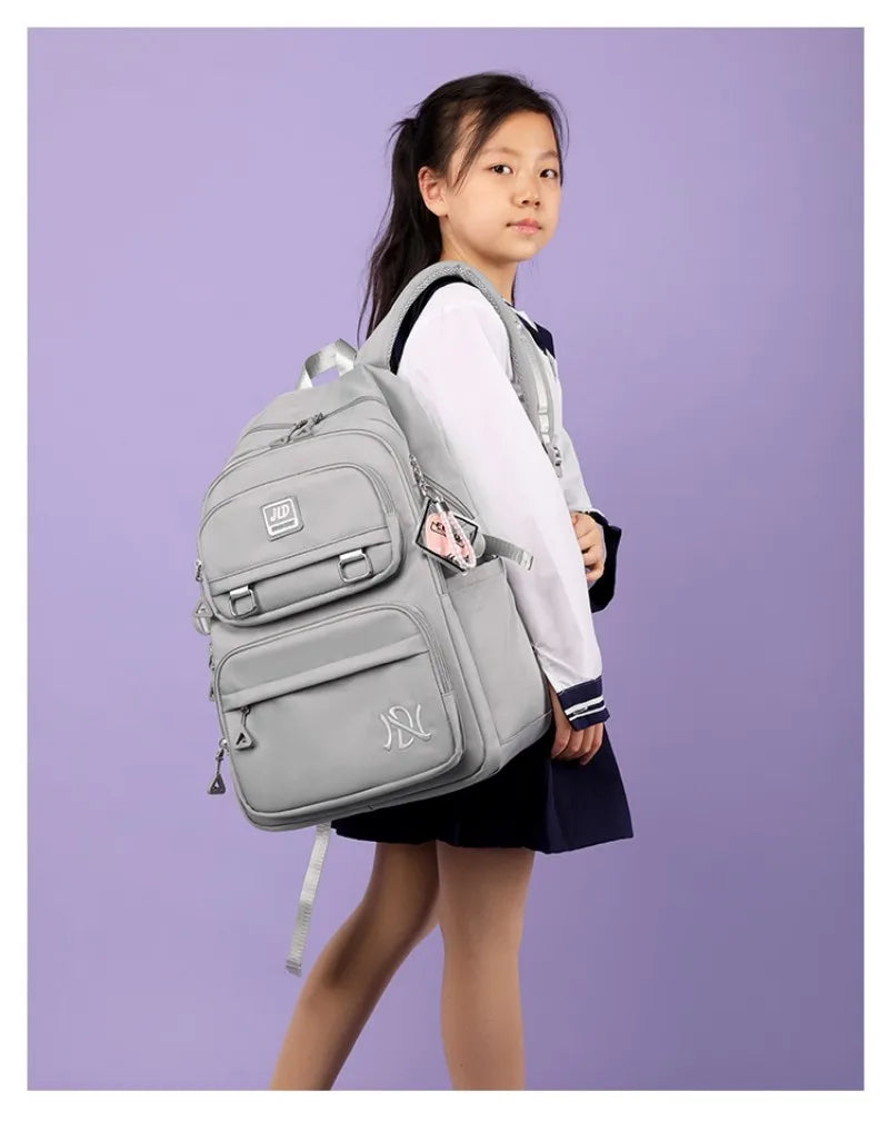 School Bag for Students Large Capacity Secondary School Pupils Backpack Lightweight Reduces Burden and Stress
