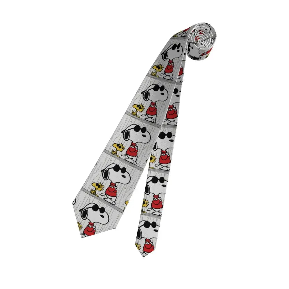 Personalized Fashion S-Snoopys Neckties Men Silk Cartoon Office Neck Tie