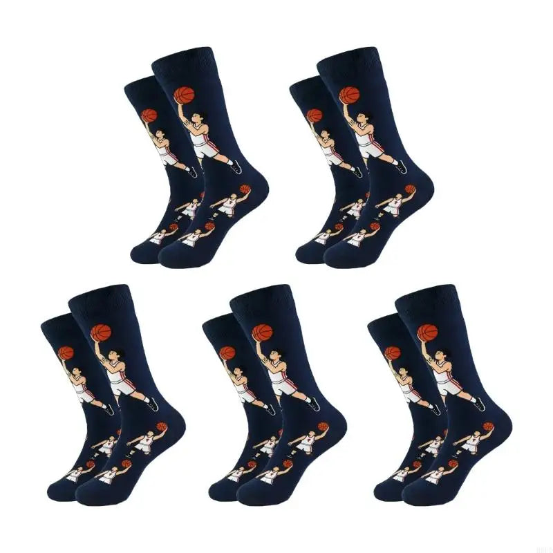 5 Pair Practical Breathable Sock Football Stockings Suitable for Reduce Fatigue and Improve Athletic Performances 69HD