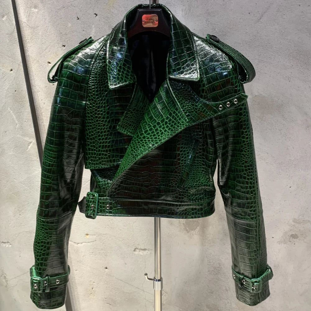 Suede Leather Jackets Women Winter Genuine Sheep Leather Coat Broad Shoulder and Paddad 23012